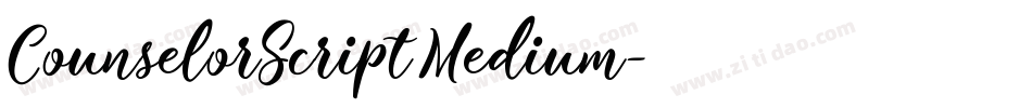 CounselorScript Medium字体转换